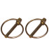 LOT 2 GOUPILLES CLIPS, TIGE DIAM 6MM LG 45MM