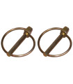 LOT 2 GOUPILLES CLIPS, TIGE DIAM 6MM LG 45MM