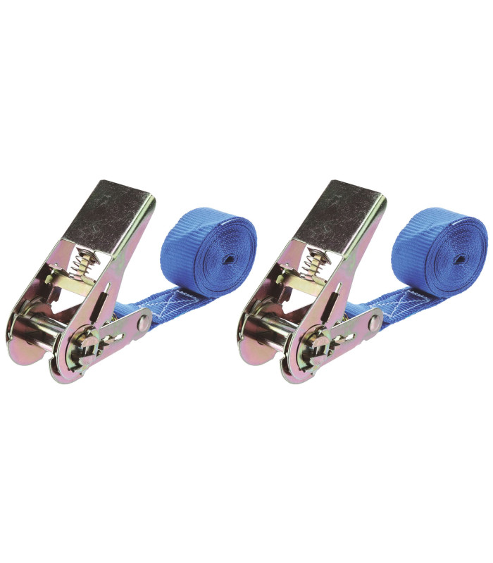 2 SANGLES À CLIQUET 500KG 2.5MX25MM 500KG