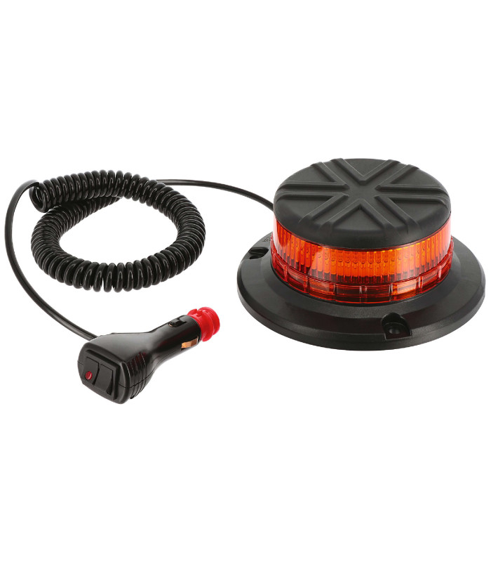 GYROPHARE LED EXTRA PLAT HOMOLOGUE 12/24V AIMANTE