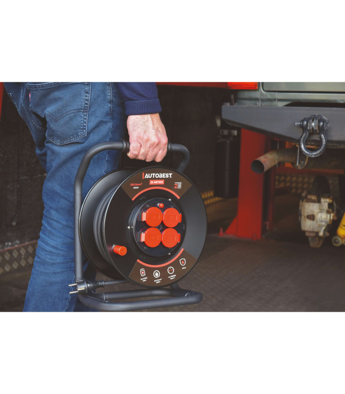 ENROULEUR DE CHANTIER 25 M 3G2.5M² - 4 PRISES 16A