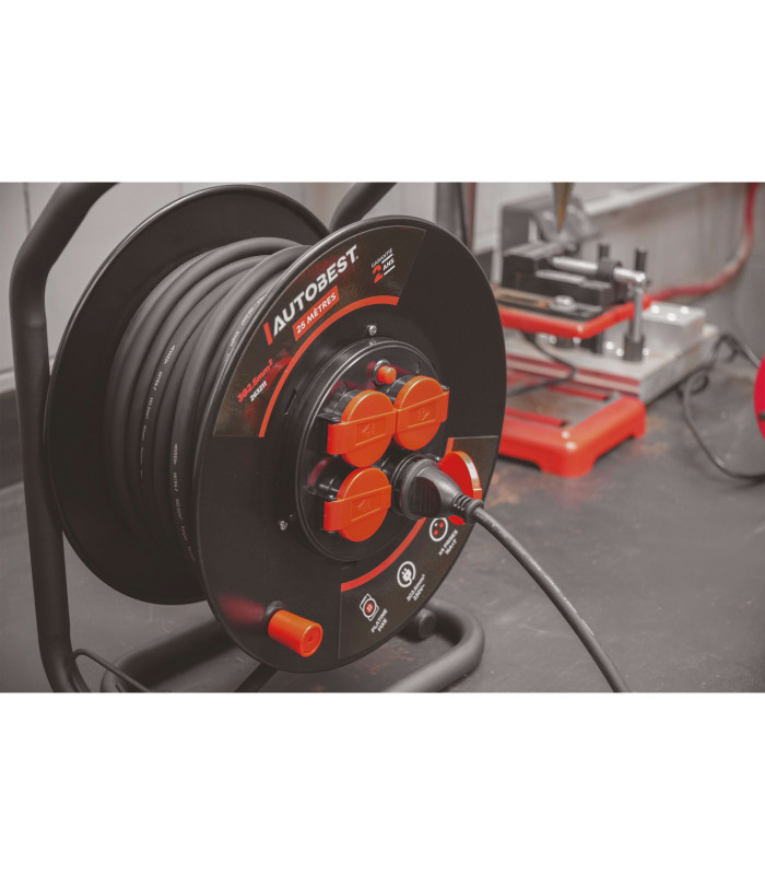 ENROULEUR DE CHANTIER 25 M 3G2.5M² - 4 PRISES 16A