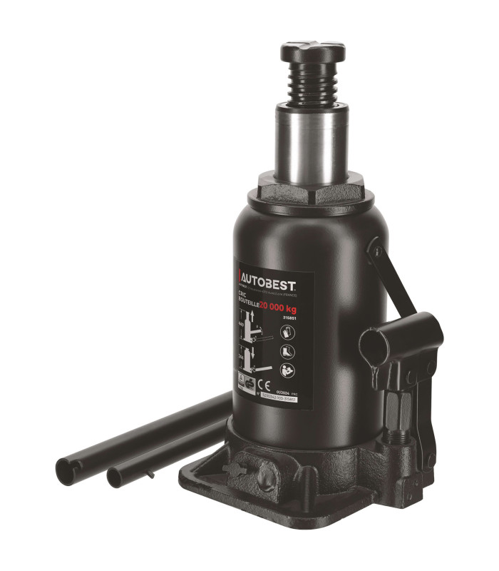 CRIC BOUTEILLE 20T, LEVAGE DE 244 A 449MM