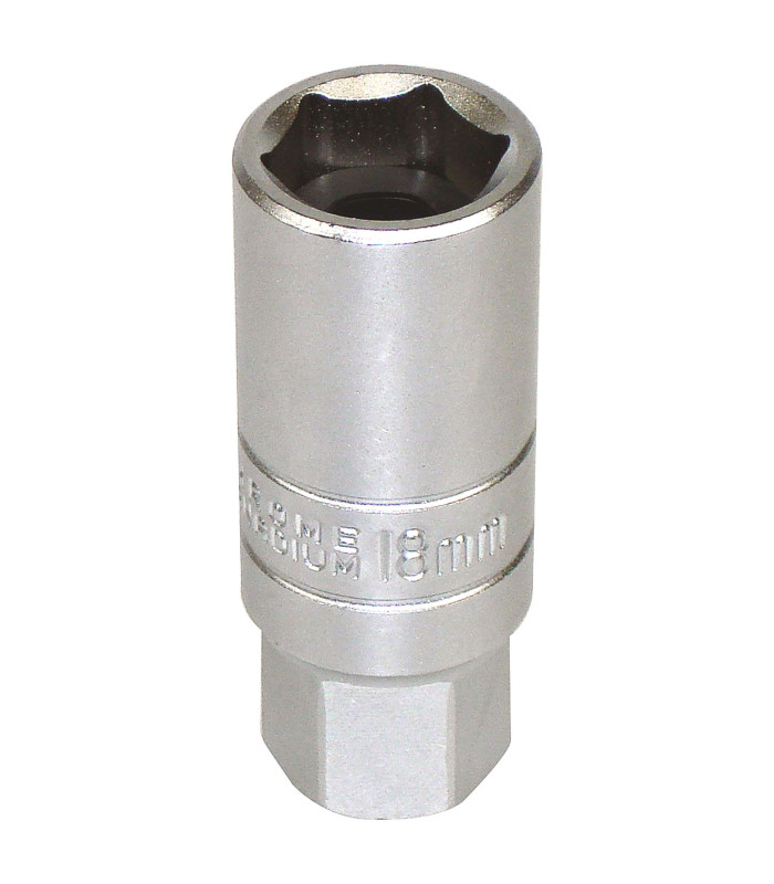 DOUILLE A BOUGIE, 6 PANS, CARRE 1/2, 18MM
