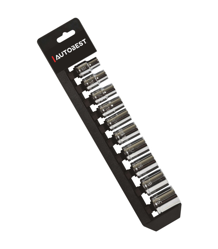 JEU DE 10 DOUILLES US, INCH, CARRE 1/2