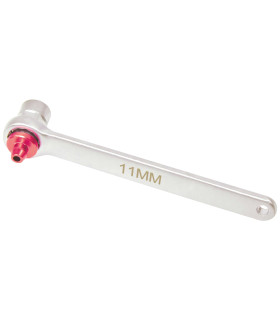 CLE POUR PURGE DE FREINS AVEC TUYAU 11 MM