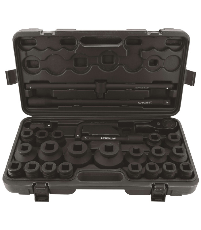 COFFRET CLIQUET 3/4 ET DOUILLES A CHOC  27 PIECES