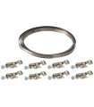 COLLIER DE SERRAGE A BANDE 9MM LG 3M 8 TETES