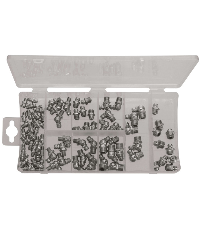 COFFRET DE 85 GRAISSEURS DROITS, 45° ET 90°