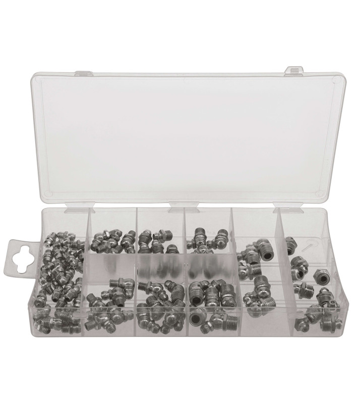 COFFRET DE 85 GRAISSEURS DROITS, 45° ET 90°