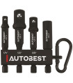 JEU DE 3 ADAPTATEURS 1/4 3/8 1/2 + PORTE-EMBOUT