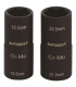 JEU DE 2 DOUILLES A CHOC JANTES FORD CARRE 1/2