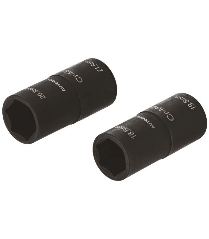 JEU DE 2 DOUILLES A CHOC JANTES FORD CARRE 1/2
