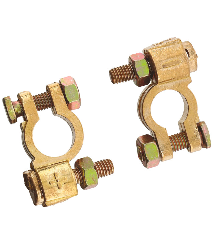 LOT 2 COSSES BRONZE POUR BATTERIE DIESEL 12/24V