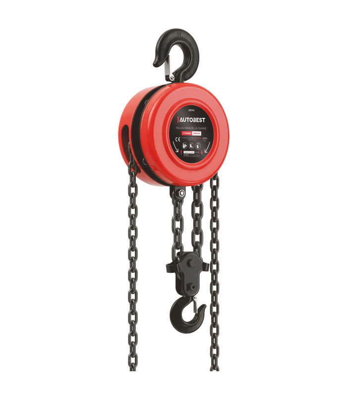 PALAN MANUEL A CHAINE 2T, LEVAGE 2.5M