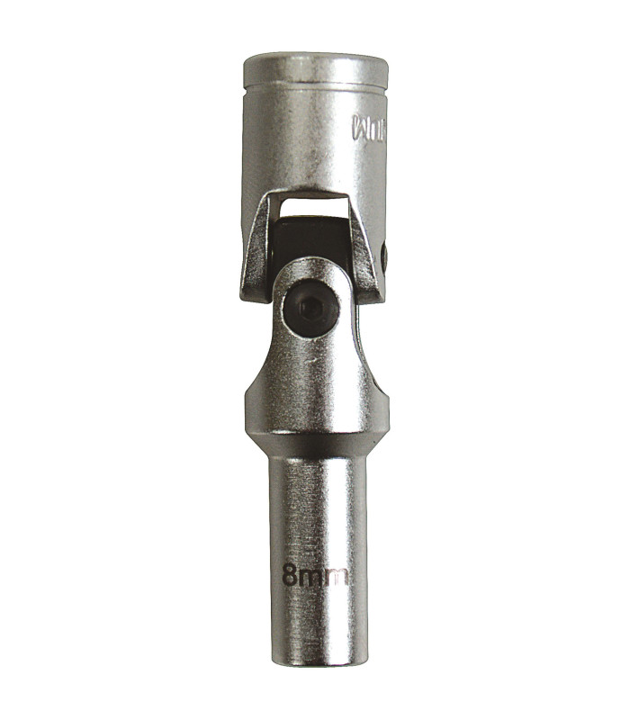 DOUILLE A BOUGIE CARDAN, 12 PANS, CARRE 3/8, 8MM