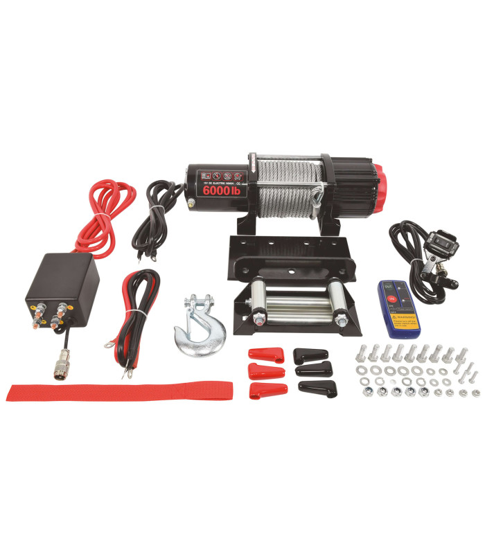TREUIL ELECTRIQUE 4X4 12V 2.7T CABLE ACIER 15M