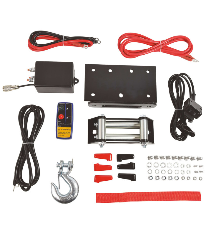 TREUIL ELECTRIQUE 4X4 12V 2.7T CABLE ACIER 15M