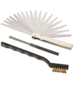 LOT 3 PIECES, JAUGE 18 LAMES, BROSSE ET LIME