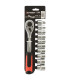 JEU CLIQUET + 10 DOUILLES 6 PANS , 11 PCS