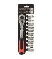 JEU CLIQUET + 10 DOUILLES 6 PANS , 11 PCS