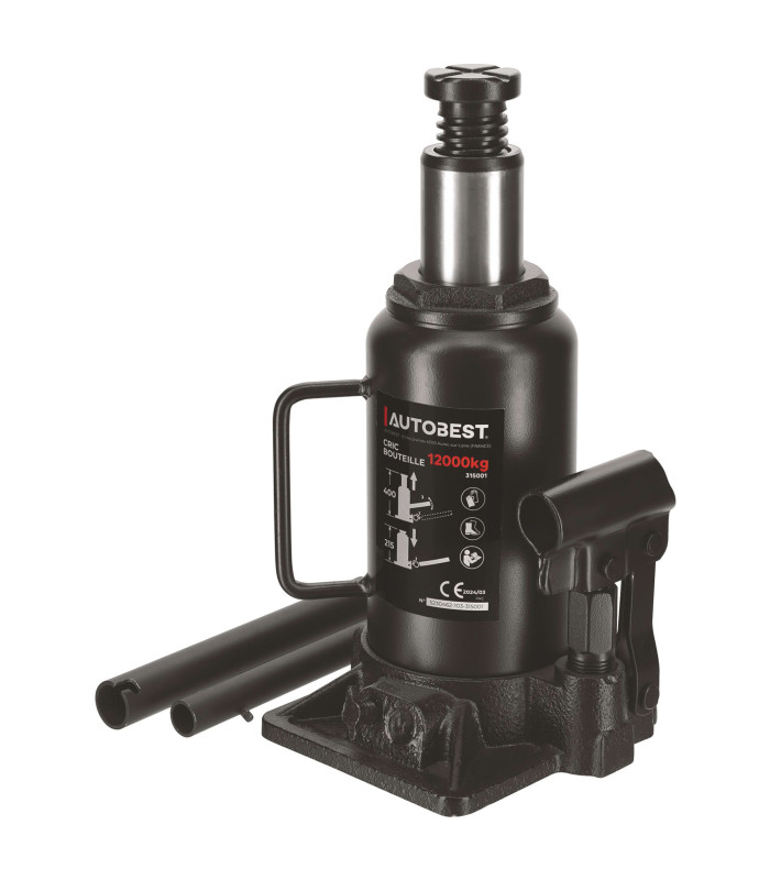 CRIC BOUTEILLE 12T, LEVAGE DE 215 A 400MM