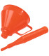 ENTONNOIR PLASTIQUE, BEC FLEXIBLE AVEC FILTRE
