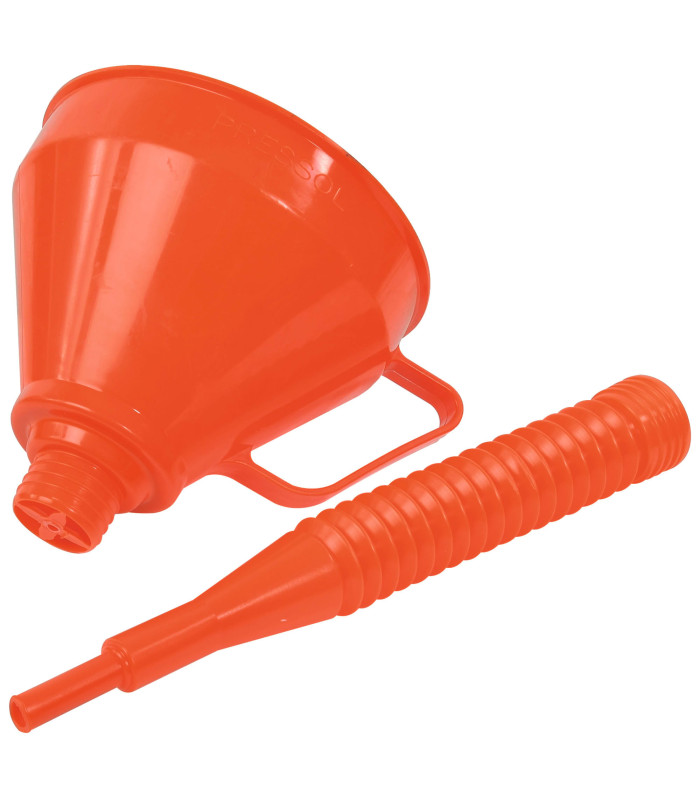ENTONNOIR PLASTIQUE, BEC FLEXIBLE AVEC FILTRE
