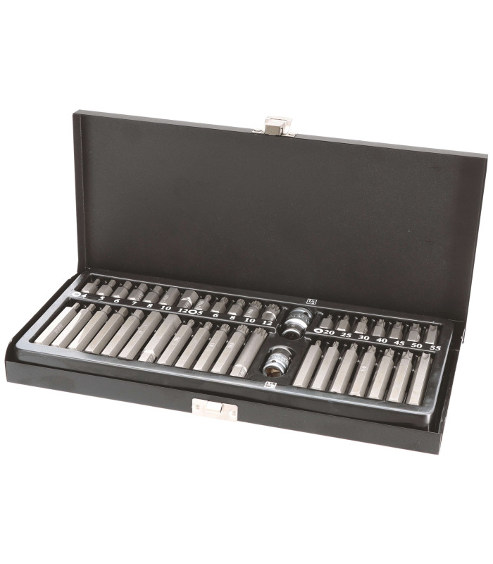 COFFRET 38 EMBOUTS BTR/TORX/XZN + ADAPT 3/8 -1/2