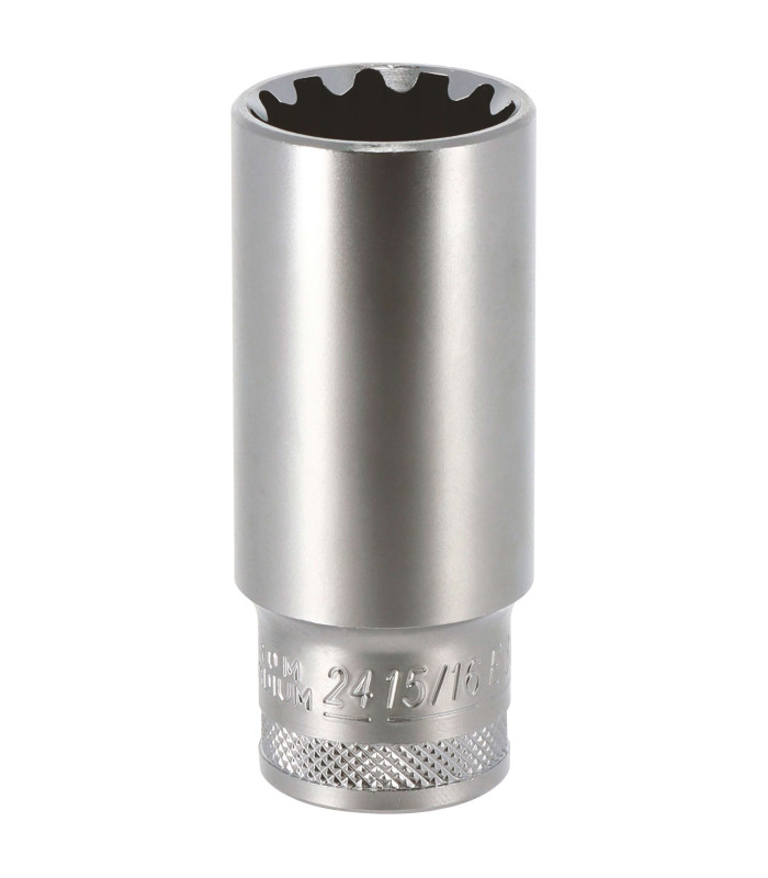 DOUILLE LONGUE MULTI - EMPREINTES, CARRE 1/2, 24MM