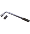 CLE DEMONTE- ROUE, DOUILLES 17/19MM 21/ 23MM