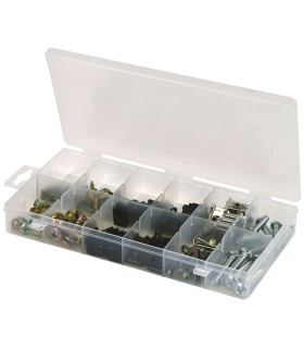 COFFRET 170PCS CLIPS ECROU METALLIQUE ET VIS TOLES