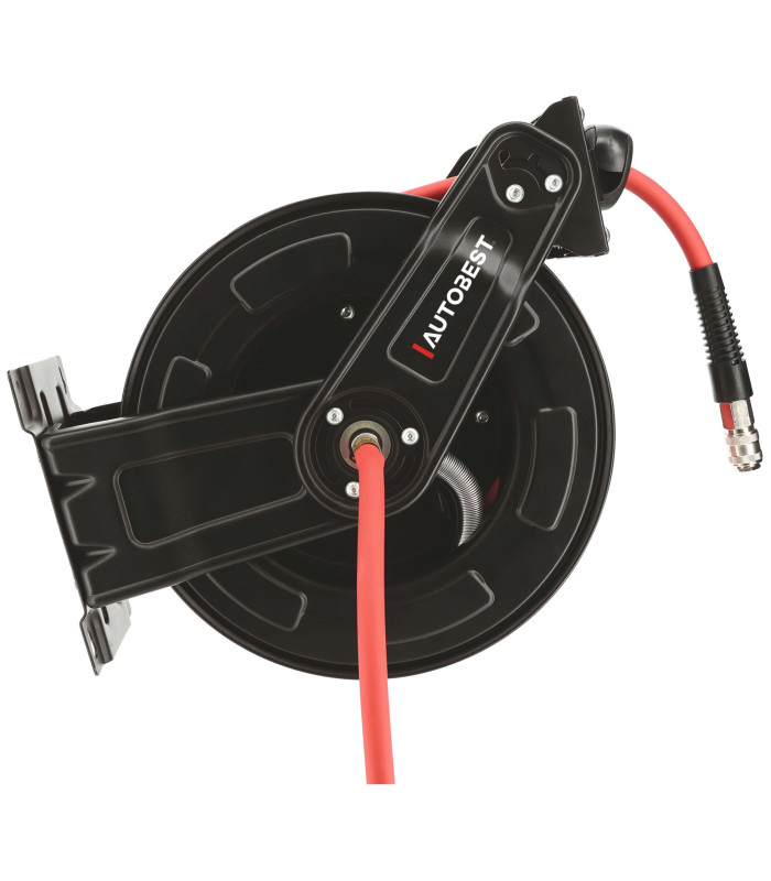 ENROULEUR AUTO PNEUMATIQUE 15 METRES SUPPORT METAL