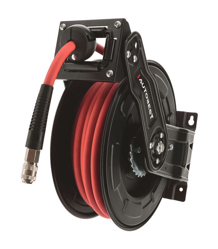 ENROULEUR AUTO PNEUMATIQUE 15 METRES SUPPORT METAL