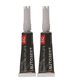 LOT DE 2 TUBES DE COLLE SUPER FORTE 3G