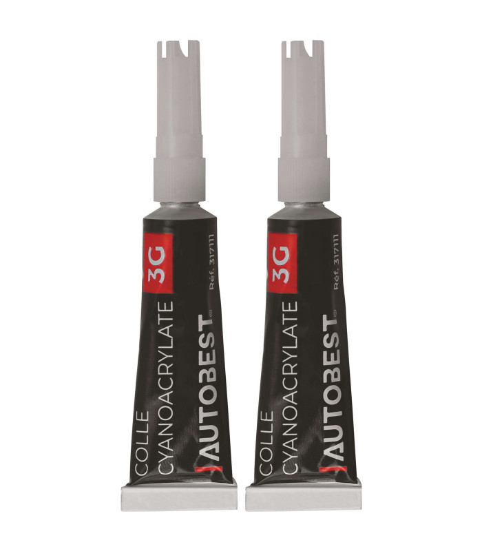 LOT DE 2 TUBES DE COLLE SUPER FORTE 3G