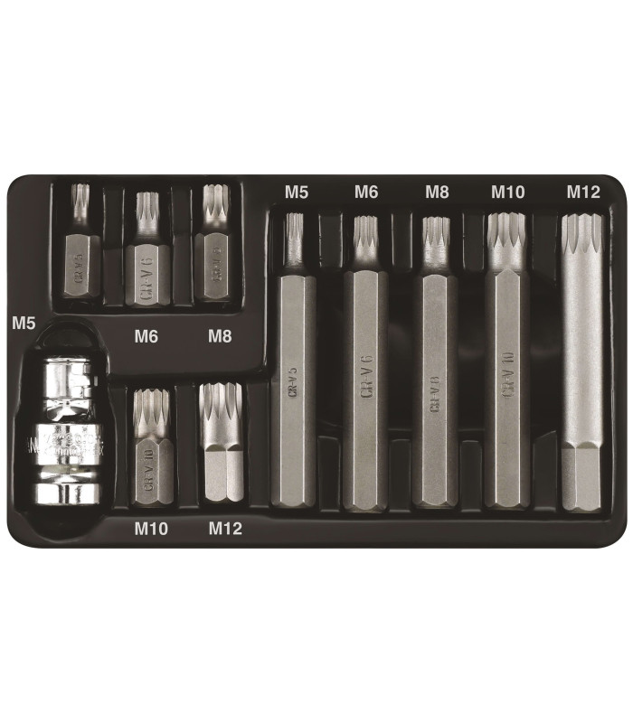 COFFRET 11 EMBOUTS XZN + PORTE-EMBOUT CARRE 1/2