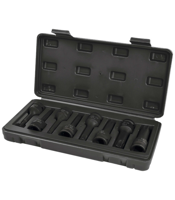 COFFRET 8 DOUILLES A CHOC TORX MALE CARRE 1/2