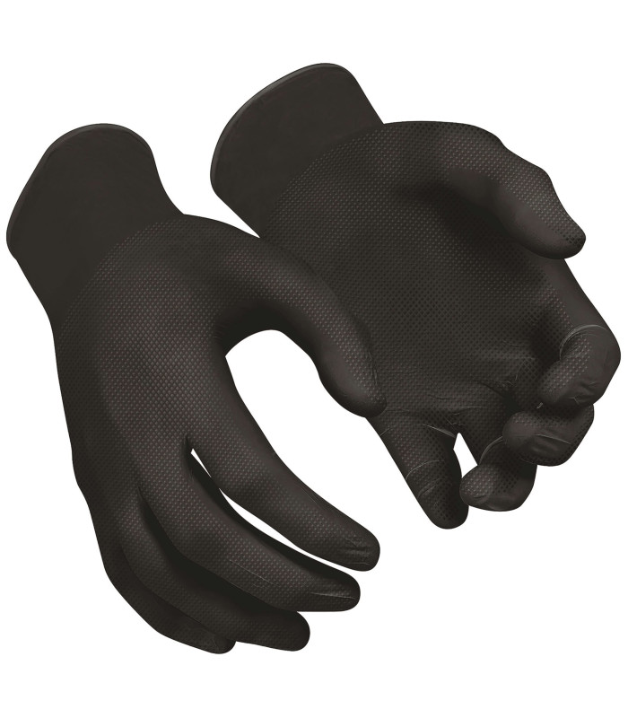 100 GANTS DE PROTECTION NITRILE NOIRS TAILLE 9