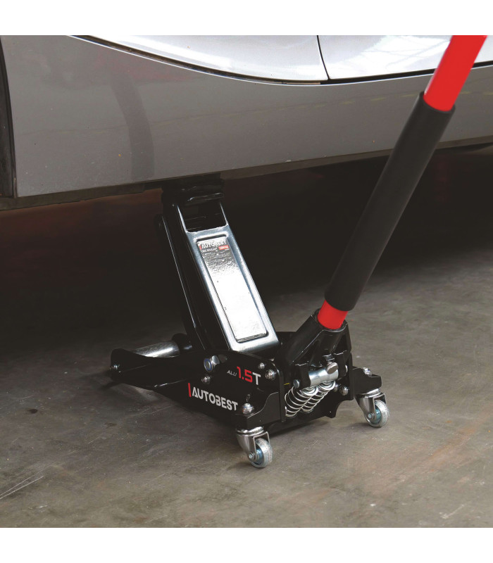 CRIC ROULANT PLAT ACIER  ALUMINIUM 1.5T 90 355 MM