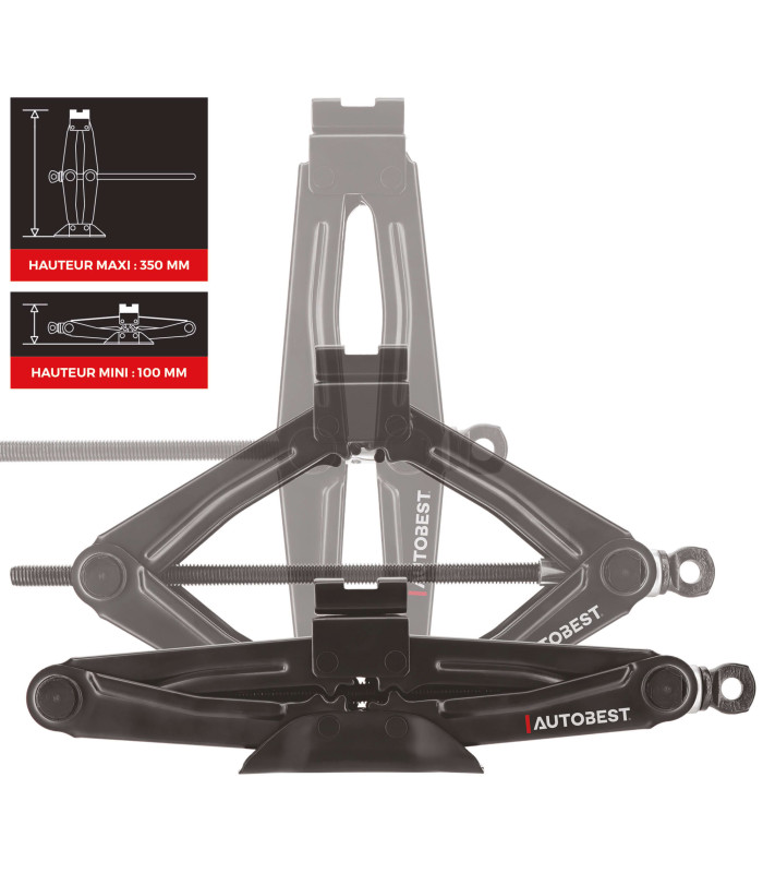 CRIC LOSANGE 1T, LEVAGE  DE 250 A 350MM