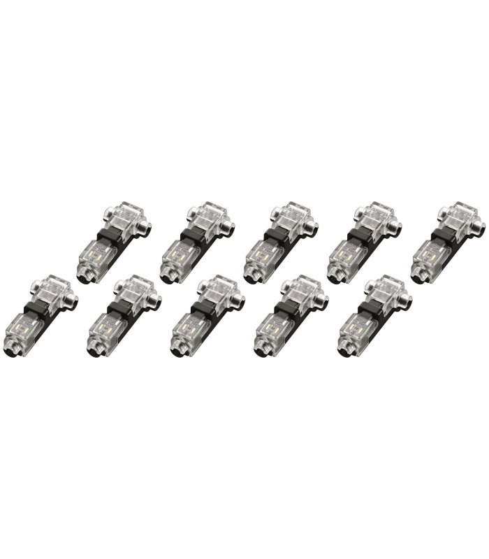 LOT DE 10 CONNECTEURS EN T POUR CABLES ELECTRIQUES